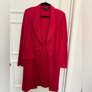 St. John Wool Longline Coatigan (Coat Cardigan)